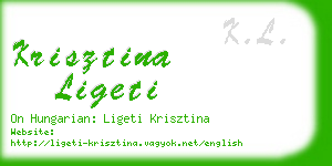 krisztina ligeti business card